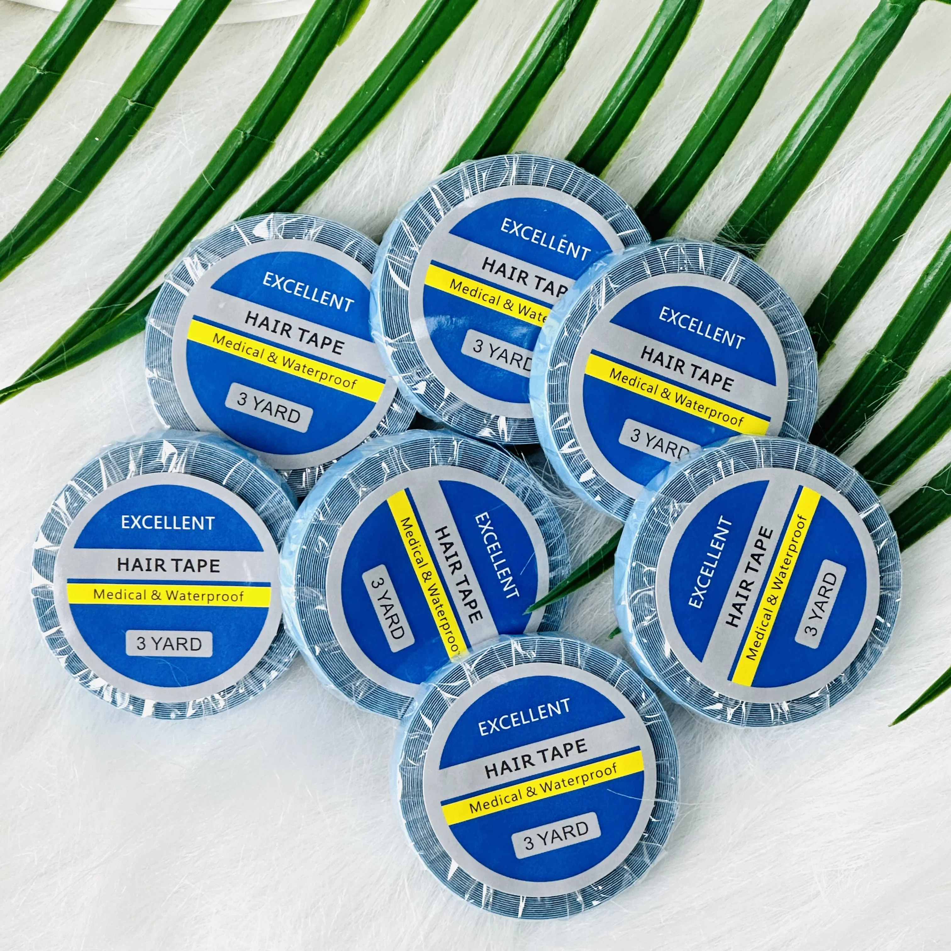 

3 ярда двусторонняя лента для наращивания волос, клейкая лента для парика, наклейка, клейкие полоски, водонепроницаемая лента для париков, салон, парикмахерские аксессуары