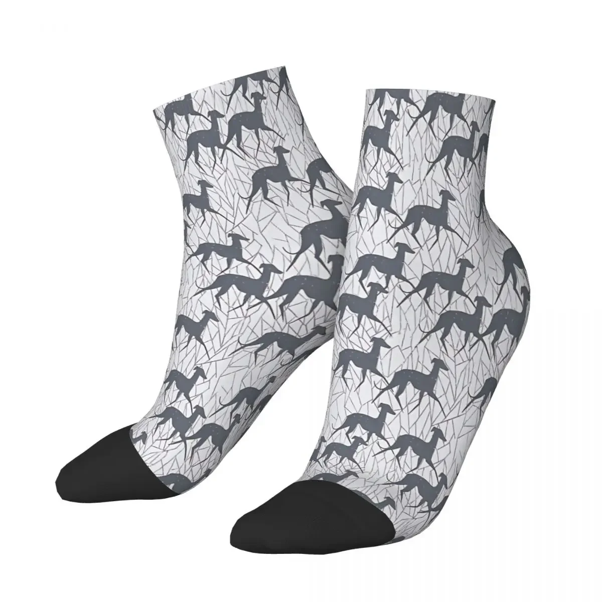 Grey Geryhound Greyhounds Dog Ankle Socks Male Mens Women Spring Stockings Harajuku