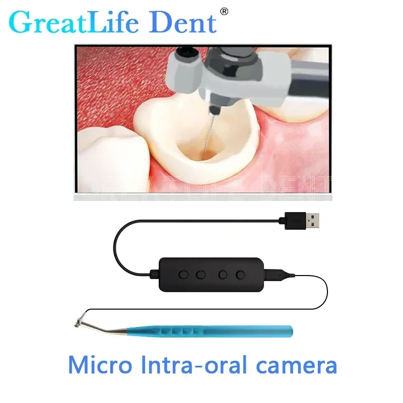 GreatLife Dent Dental Micro Intra-Oral Camera 24 Inch Screen Real Time Wifi Visual Root Canal Removal/ Mouth Mirror/Endo Motor