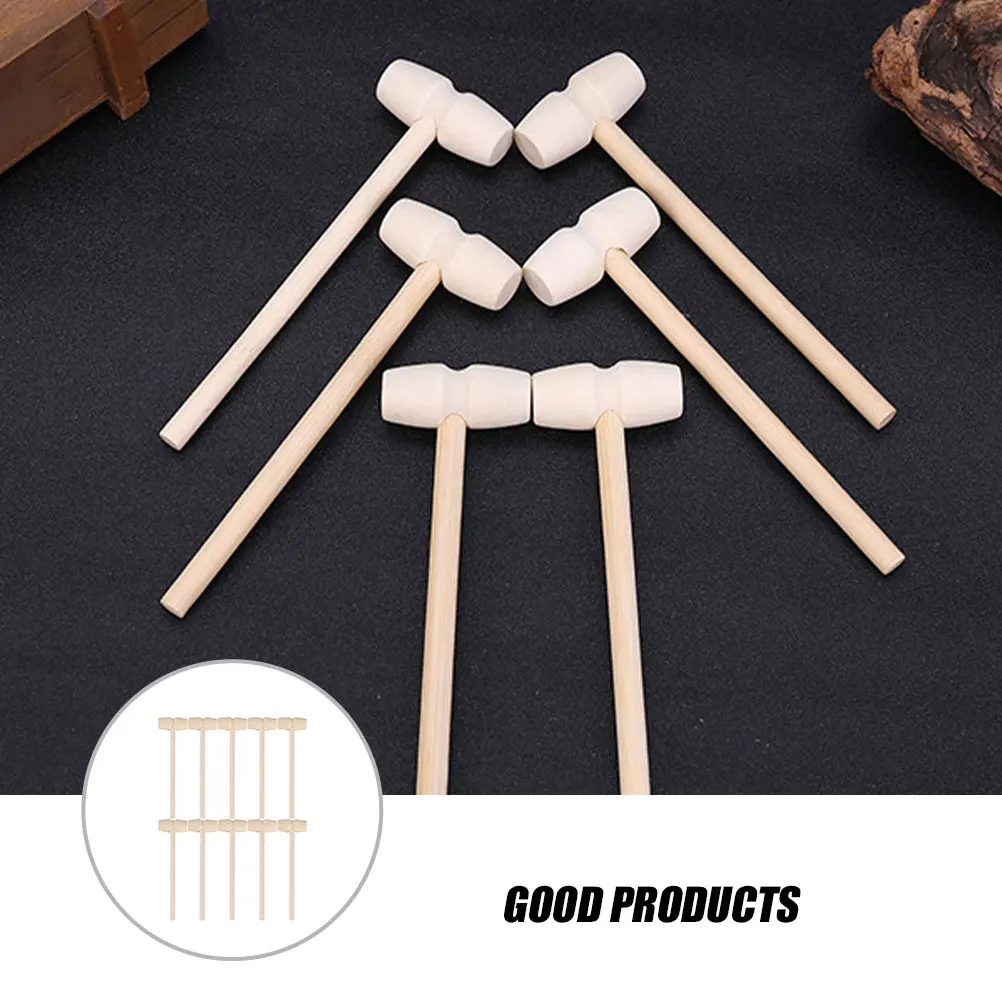 

20pcs Mini Mallets Small Wooden Hammer For Kids Smooth Edges Durable Non-Toxic Cake Mallets Children Playthings Hand Tools