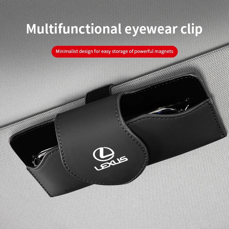 1Pcs Leather Car Sun Visor Glasses Case Sunglasses Storage Box For Lexus ES RX NX LS UX LM LX GX LC RZ IS CT GS RC HS SC LBX