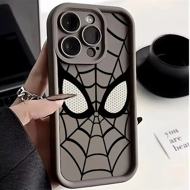 Marvel Spider Man Plain Multistep TPU Phone Case For iPhone 16 15 14 13 12 11 Pro Max XR XS 7 8 Plus Soft Silicone Cool Cover - náhled 2