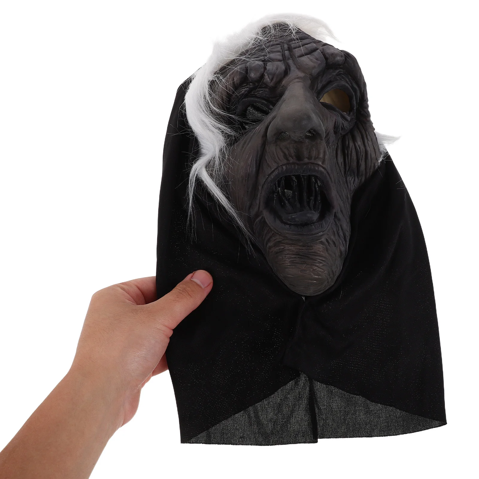 Maschera da strega per adulti Realistica festa di Halloween Costume spaventoso Cosplay Masquerade Wizard Dress Up Mask Maschere spettrali per adulti