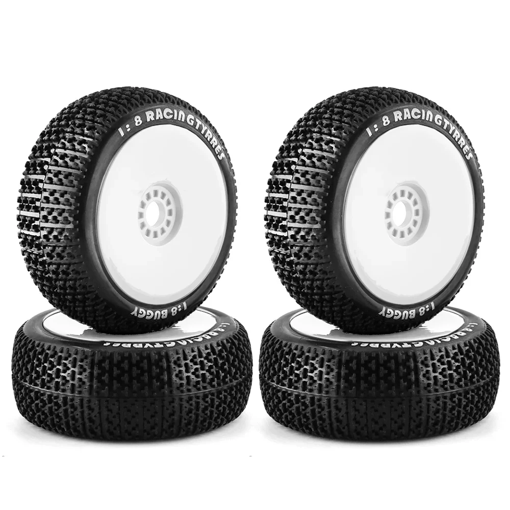 4 Stück 1/8 4WD Nitro Off Road Buggy Reifen Felgen 17 mm Sechskant für 1:8 RC Auto HSP HPI Kyosho ZD Hongnuo Redcat Traxxas – Detail 5