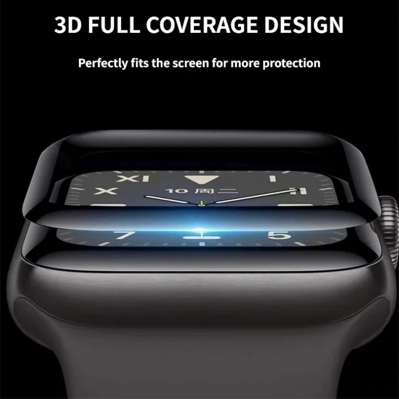 3D Waterproof Screen Protector For Apple Watch 38MM 40MM 42MM 44MM 41MM 45MM Not Tempered Soft Glass Film For IWatch 7/6/5/4/3SE