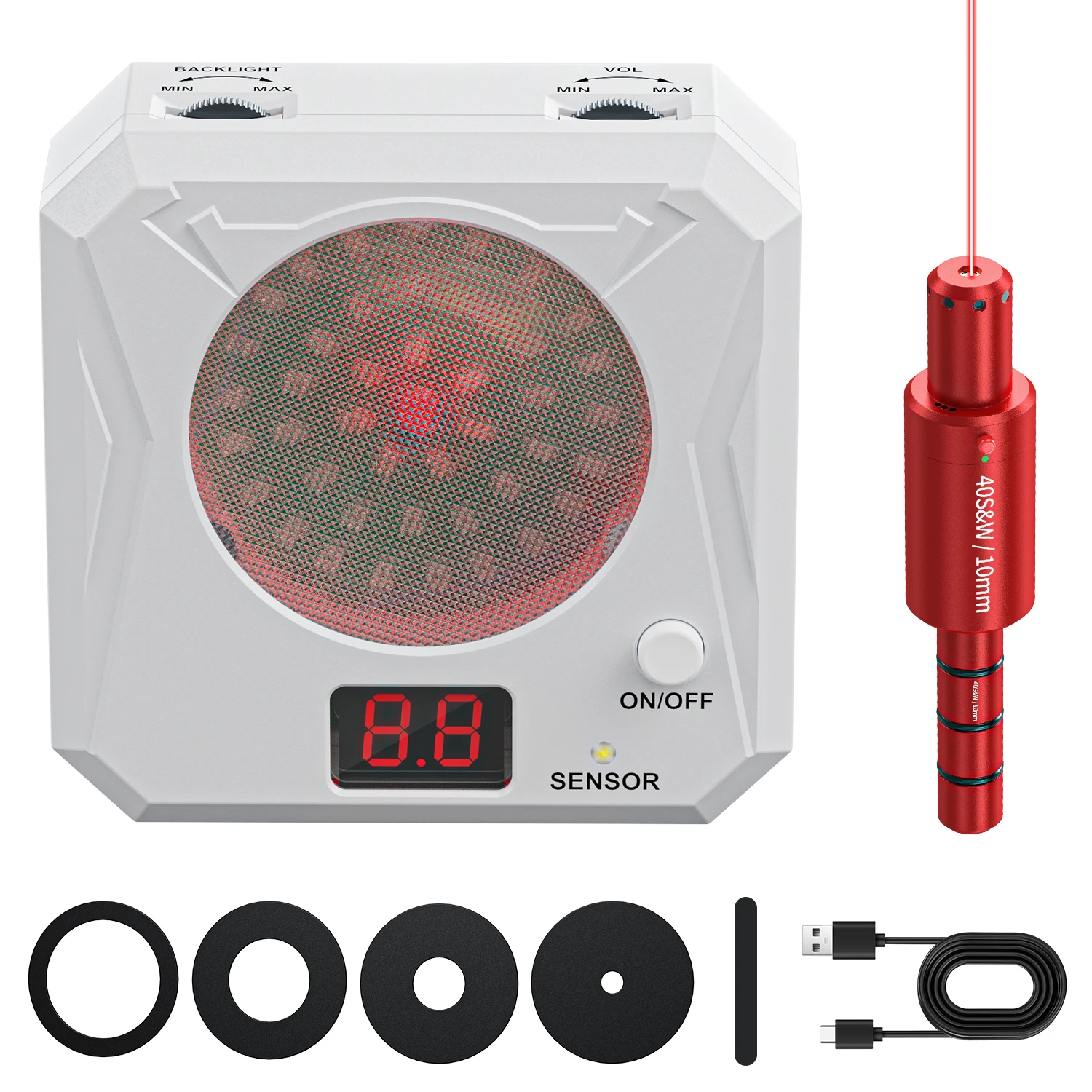 

40sw.10mm Dual purpose Red Dot Trainer and Infrared Induction Electronic Laser Target Training Toy Equipment