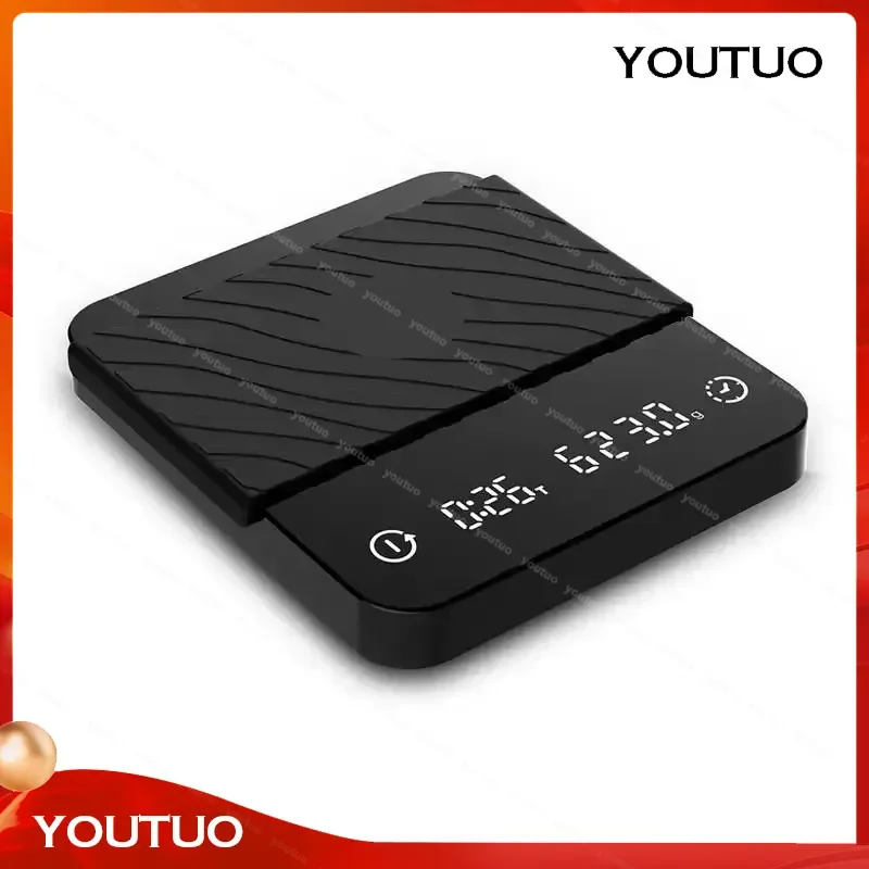 for Timemore Black Mirror Basic+ Digital Coffee Kitchen Scale with Timer USB Rechargeable Lightweight Mini Food Weighing