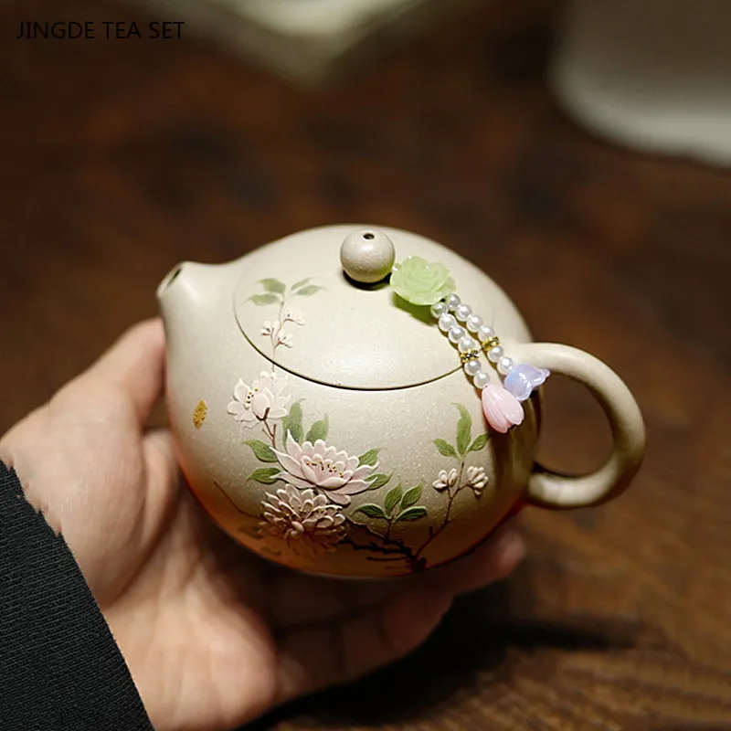 

200ml High Quality Yixing Purple Clay Teapot Exquisite Filter Xishi Kettle Custom Beauty Tea Infuser Chinese Zisha Tea Set