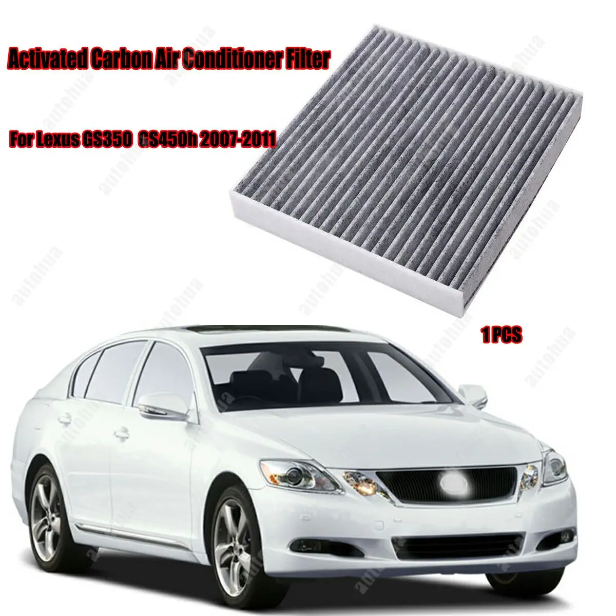

Для Lexus GS350 GS450h 2007-11 1 шт. салонный воздушный фильтр с активированным углем, сменный фильтр кондиционера, прочное углеродное волокно