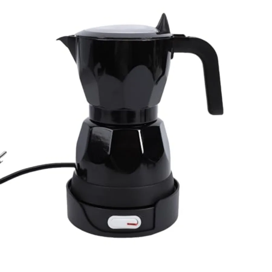 

Electric Mocha Pot 3 Cup Aluminum Machine Portable Electric Italian Cuban Coffee Maker with Detachable Base Mocha Maker for Hom