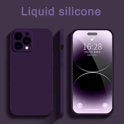 Luxo novo modelo caso de telefone para iphone 16 15 14 11 13 12 pro max mini xr 15 plus oficial original silicone capa proteção