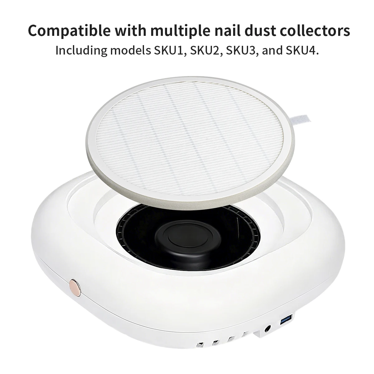 Compatible with MelodySusie Nail Dust Collectors  HPro/SProR,Reusable & Easy To Clean Nail Dust Collector Replacement Filters