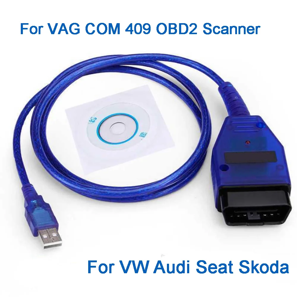 

For VAG COM 409 OBD2 Scanner for VAG KKL 409.1 CH340T Chip USB Interface Diagnostic Cable Scanner For VW Audi Seat Skoda