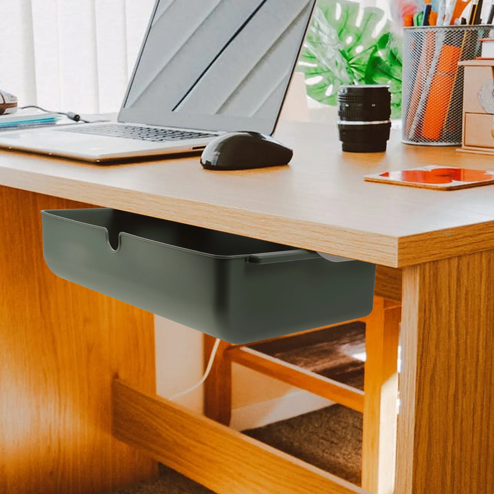 

Storage Box under Table Desk Holder Container Organizer Pp Drawer Organiser Tray