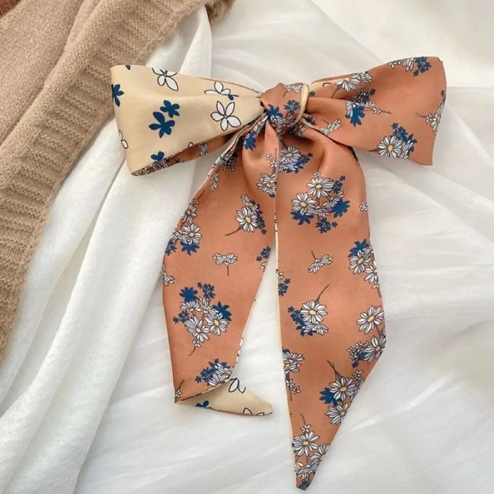 1/4 pçs sensação de seda lenço de seda magro foulard fita cachecóis acessórios para o cabelo saco de pulso bandana hairband lenços de cabeça feminino primavera