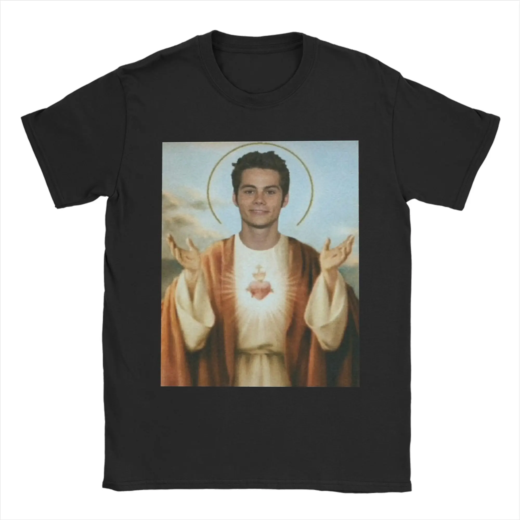 Men's T-Shirt Dylan O'Brien Jesus Maze Runner Obrien Cool Cotton Tee Shirt Short Sleeve  T Shirt Round Neck Clothes Gift Idea