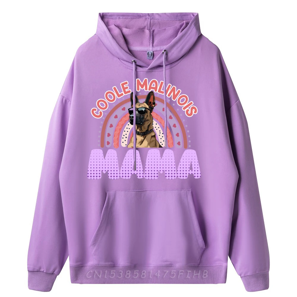 Belgian Shepherd Coole Malinois Mama Hoodies Discount Round Neck Graphic Long Sleeve Women's Hoodies Street Hoodies