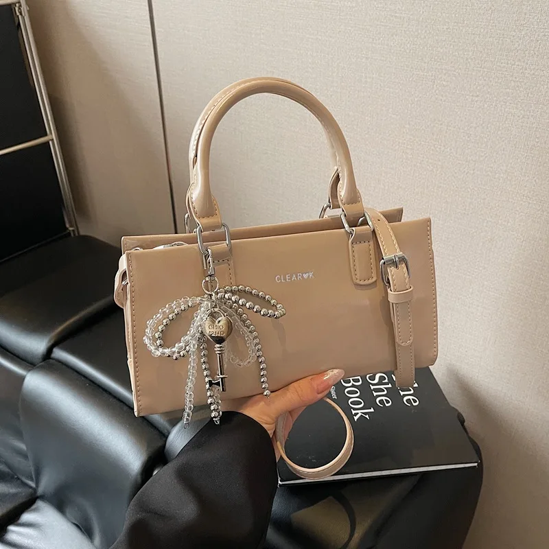 

Korean Vintage Pu Leather Tote Bag for Women 2025 New High Quality Female Shoulder Crossbody Bag Fashion Designer Lady Handbag