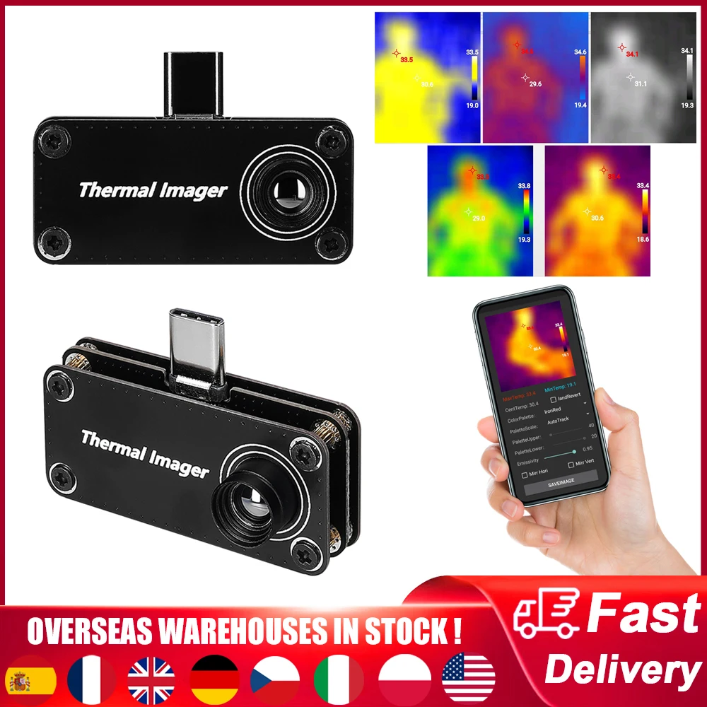 Type-C USB Mini Infrared Thermal Imager -20℃~1000℃ Tempreature Measuring Meter For OTG APP Control Multifunction Thermodetector