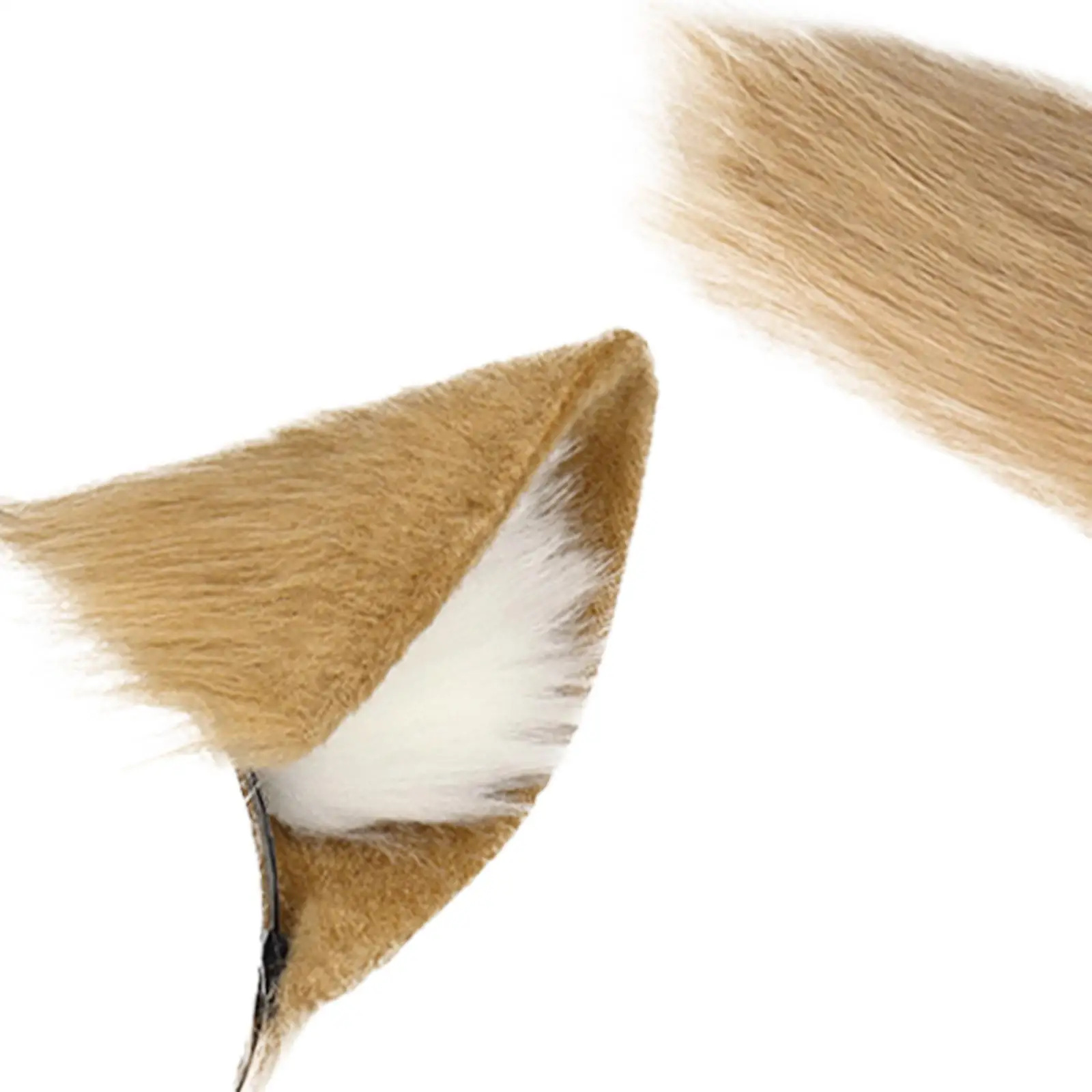 동물의 귀와 꼬리 세트 코스프레 어린이 성인 조정 가능한 선물 동물의 귀 머리 후프 성능 파티 역할 놀이 생일 파티