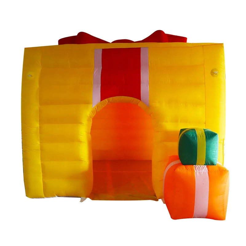 Tente gonflable de la grotte du Père Noël, cadeau de Noël, cube de maison, 3x3m