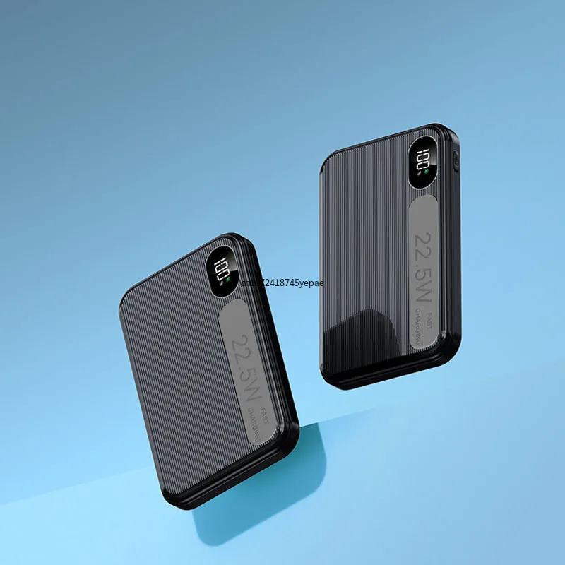PD22.5W Power Bank с быстрой зарядкой, 10000 мАч, мини-портативный внешний аккумулятор со светодиодным цифровым дисплеем, двойной USB-выход, внешнее зарядное устройство