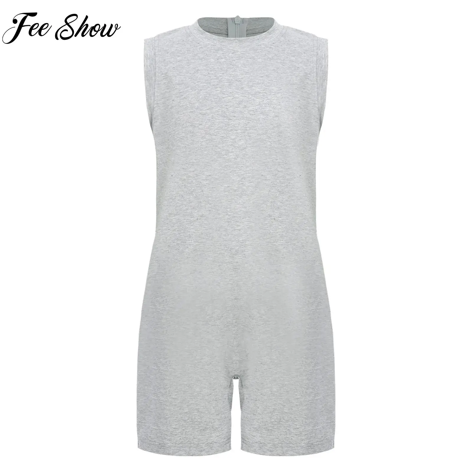 

Одежда для детей с особыми потребностями: хлопковый комбинезон-ромпер без рукавов, однотонный, для мальчиков и девочек, для дома и повседневной носки