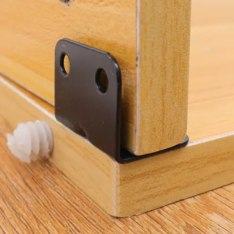 50/10 st. hörnkonsoler i rostfritt stål, skåp, lådor, fönster, trämöbler, 90 graders rätvinkel, fast konsol 12 best sales träkoppling - №6