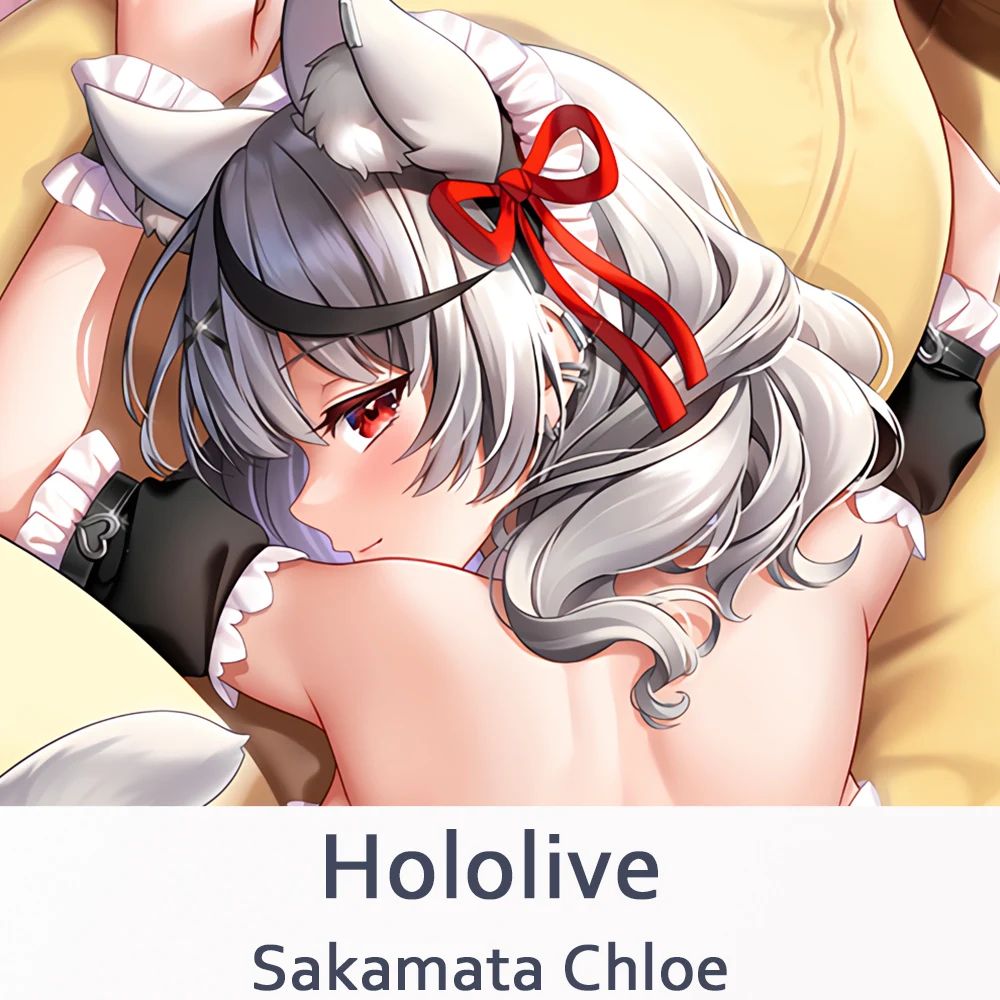 Hololive Sakamata Chloe Dakimakura 2WAY Hugging Body Pillow Case Anime Fuxuan Otaku Pillow Cushion Cover Xmas Gifts