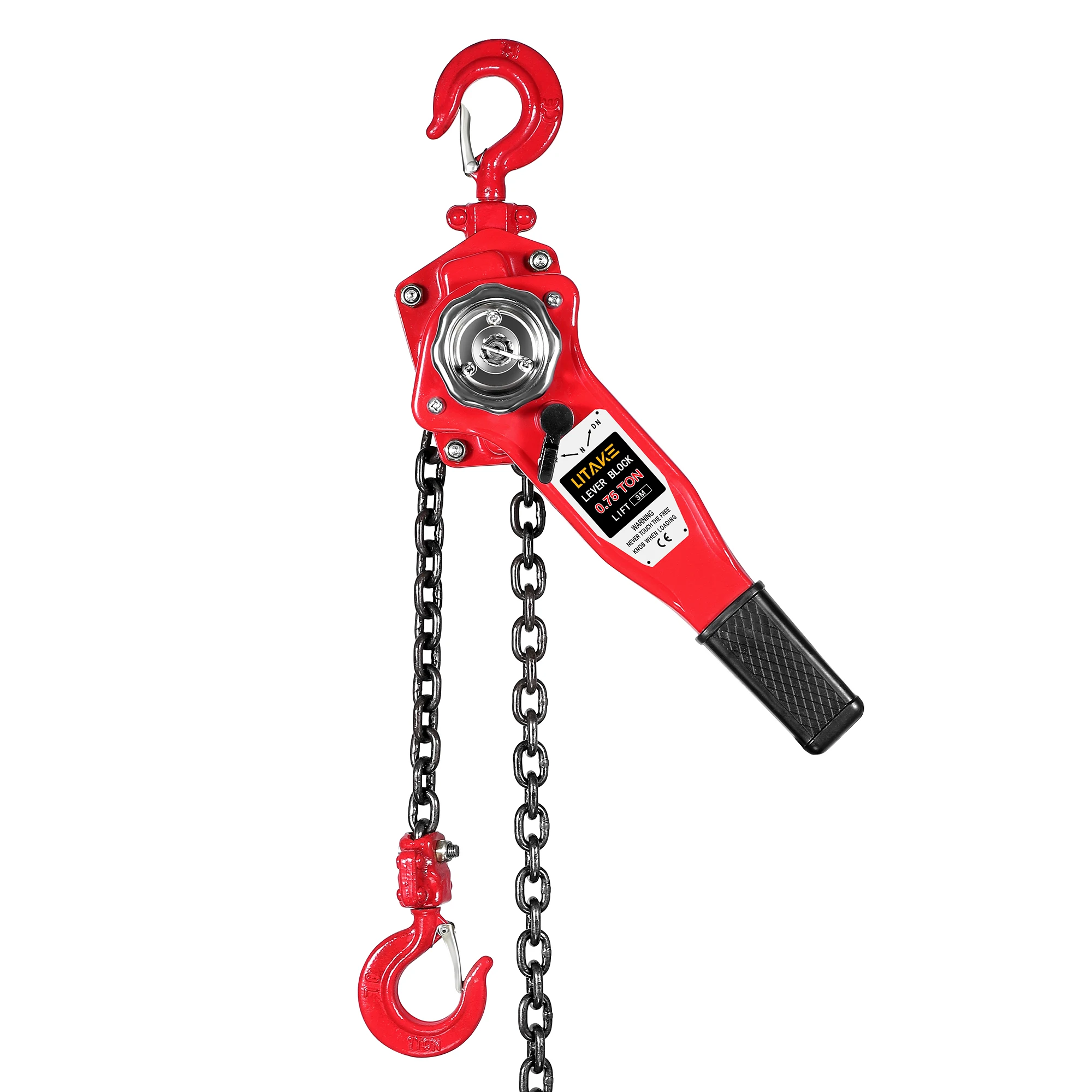 Lever Block Chain Hoist - 1600lbs Capacity, Manual Operation, G80 Alloy Steel, Reliable for Heavy-Duty Use