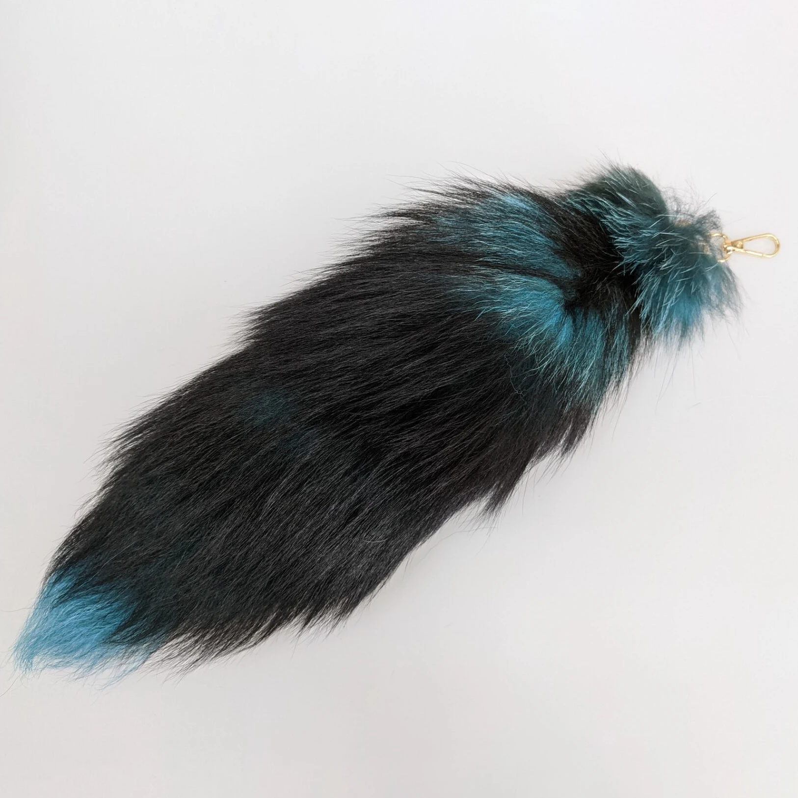 سلسلة مفاتيح بذيل فرو الثعلب الطبيعي للنساء ، إكسسوار فروي أنيق ، سلاسل مفاتيح جميلة للسيارة ، طول 46 ، Y2K ،