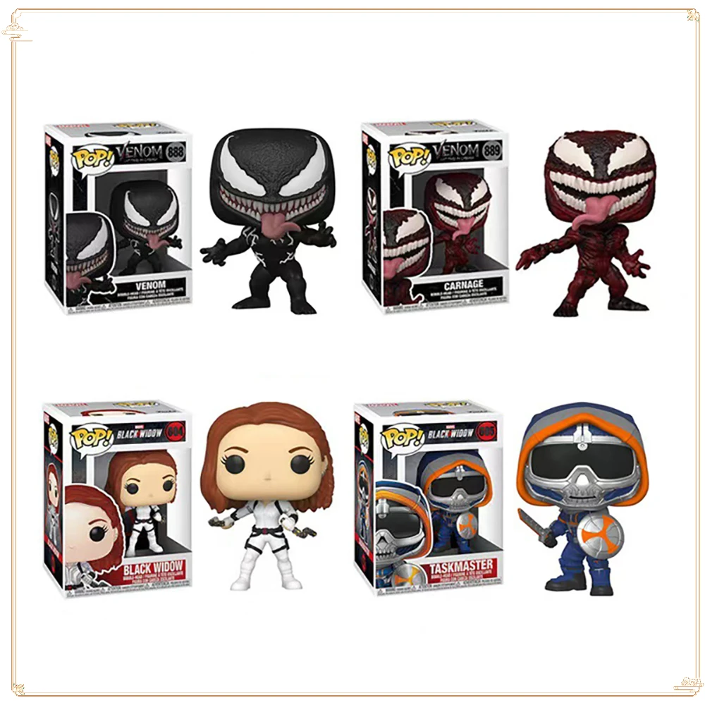 FUNKO Pocket Marvel Toy Action Figures Popular Boys Christmas Gift Birthday Collection Ornament Taskmaster Venom Doll Handmade