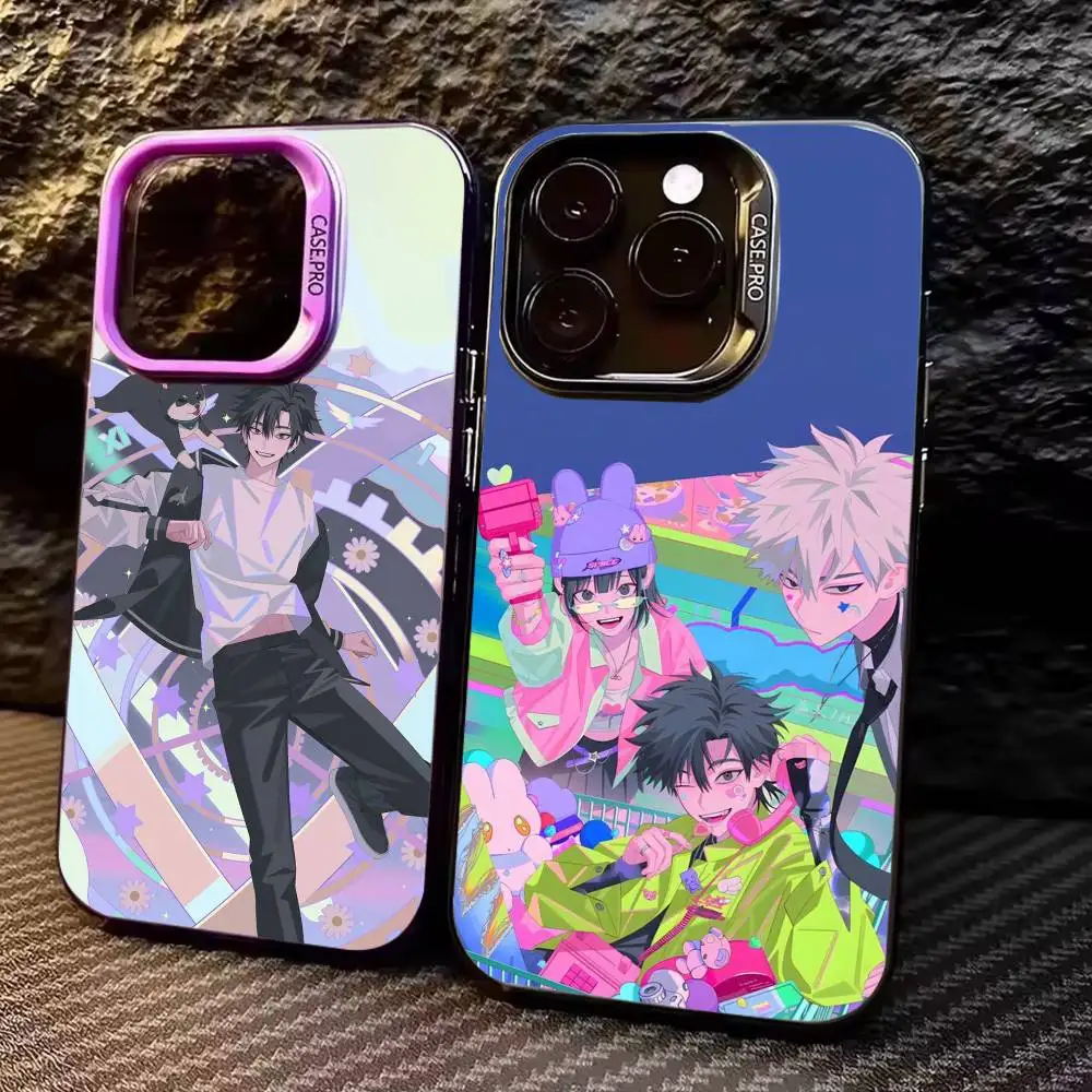 

L-Link Clicks wallpaper Phone Case For iPhone17,16,15,14,13,12,11 Plus,Pro Max Colored Silver Plated Inside Cover