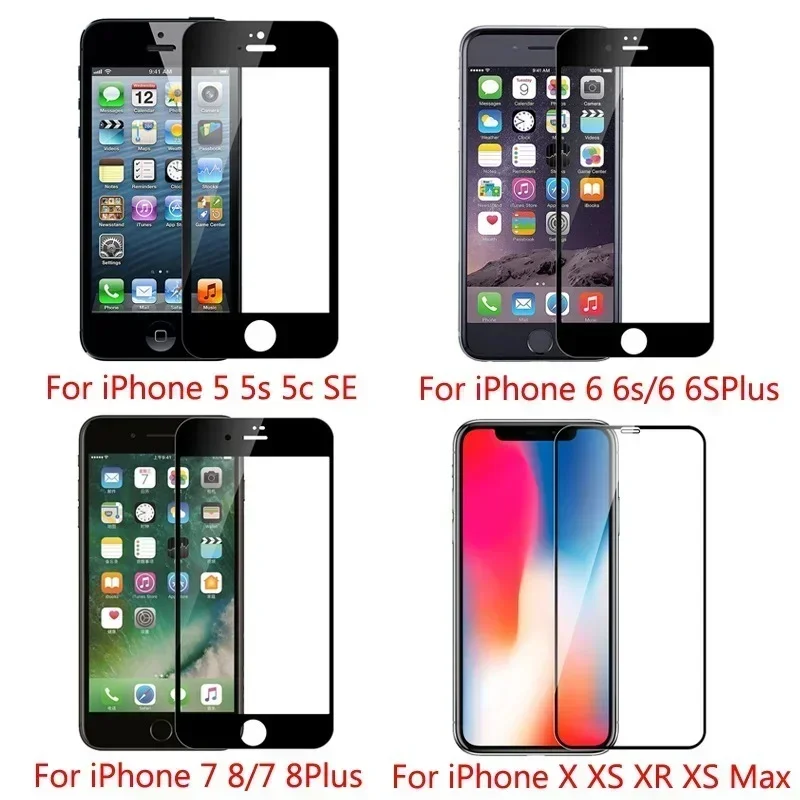 1-5 SZTUK Szkło hartowane 9D do iPhone'a 15 14 13 16 12 11 Pro Max Szkło ochronne do iPhone'a X XR XS Max 7 14 Plus