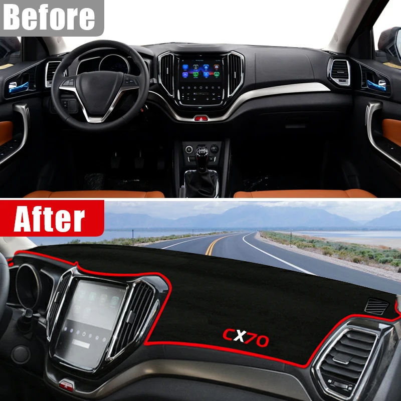 غطاء لوحة سيارة الشمس الظل تجنب ضوء حصيرة وسادة أداة لوحة السجاد اكسسوارات ل Changan CX70 2016 2017 2018 2019 #2