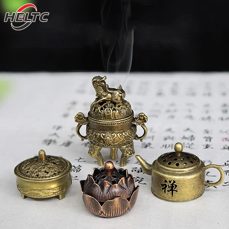 Mini Zen Style Incense Alloy Mini Boshan Incense Burner Chinese Ancient Home Indoor Decoration Sandalwood Stick Cense Holder