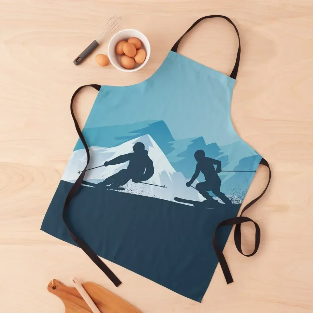 Best Skiing Design Ever Apron Kitchen Front with pockets Children'S Men gift Apron