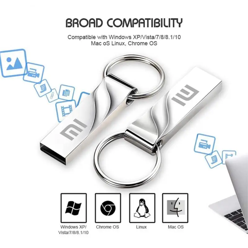 샤오미 펜 드라이브 USB 스틱 메모리 디스크, 2TB USB3.0 플래시 드라이브, 1TB 펜 드라이브, PC 노트북 차량용 정품 U 드라이브 메모리 플래시 디스크