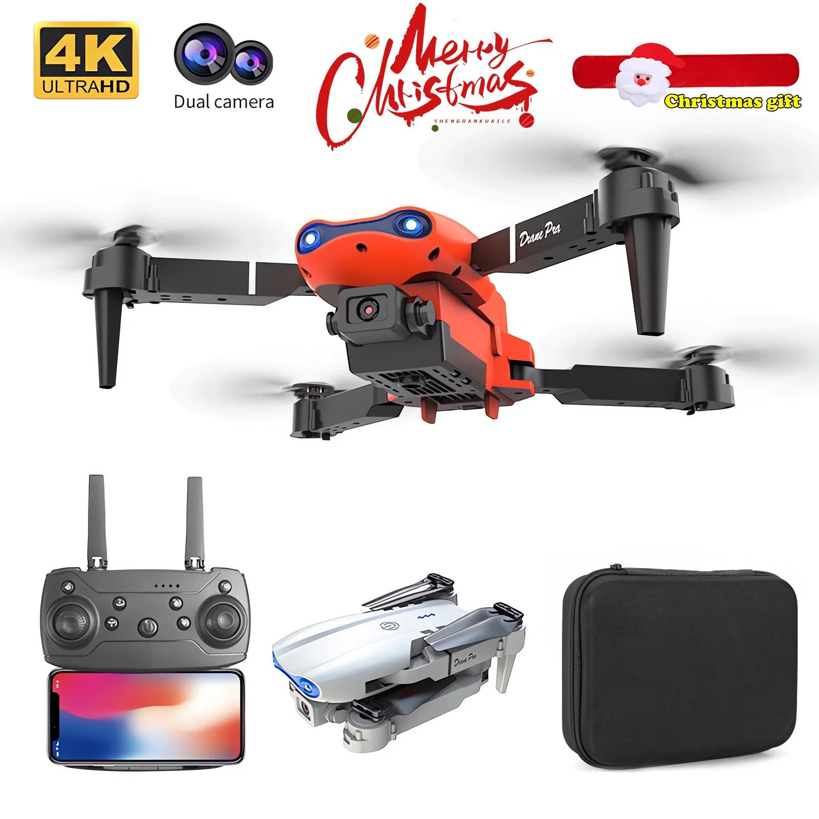 New MINI E99Pro RC Drone 4K Professinal With Wide Angle Dual HD Camera Foldable RC Helicopter 5G WIFI FPV Height Hold Apron Sell