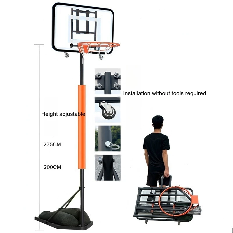 Ultra Portable Basketball Hoops for Adults and Children Indoor and Outdoor Movable Lifting Match Training Basket  Ball Frames