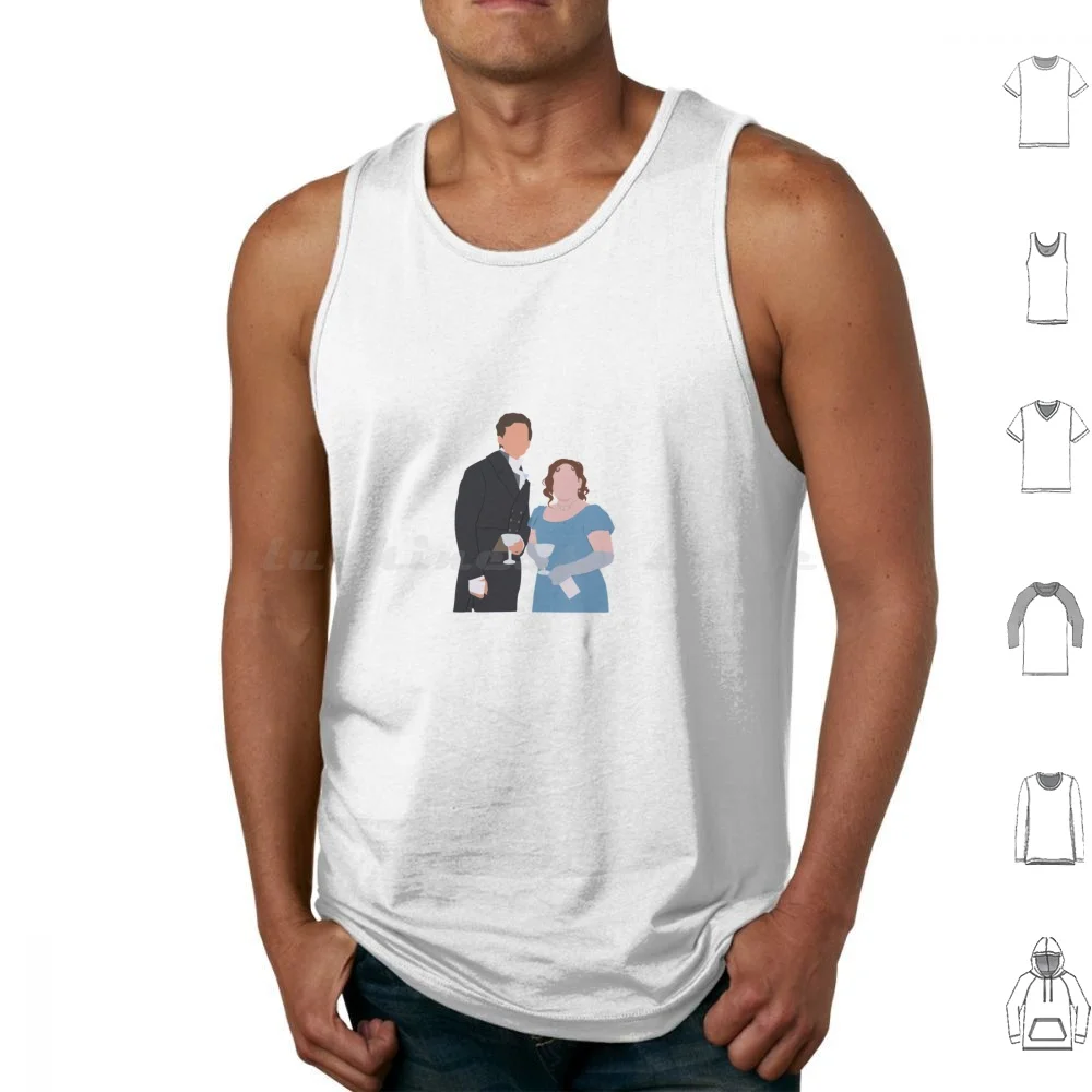 Penelope And Colin Tank Tops Print Cotton Characters Ships Polin Colin Penelope Colin Netflix Series Penelope Featherington