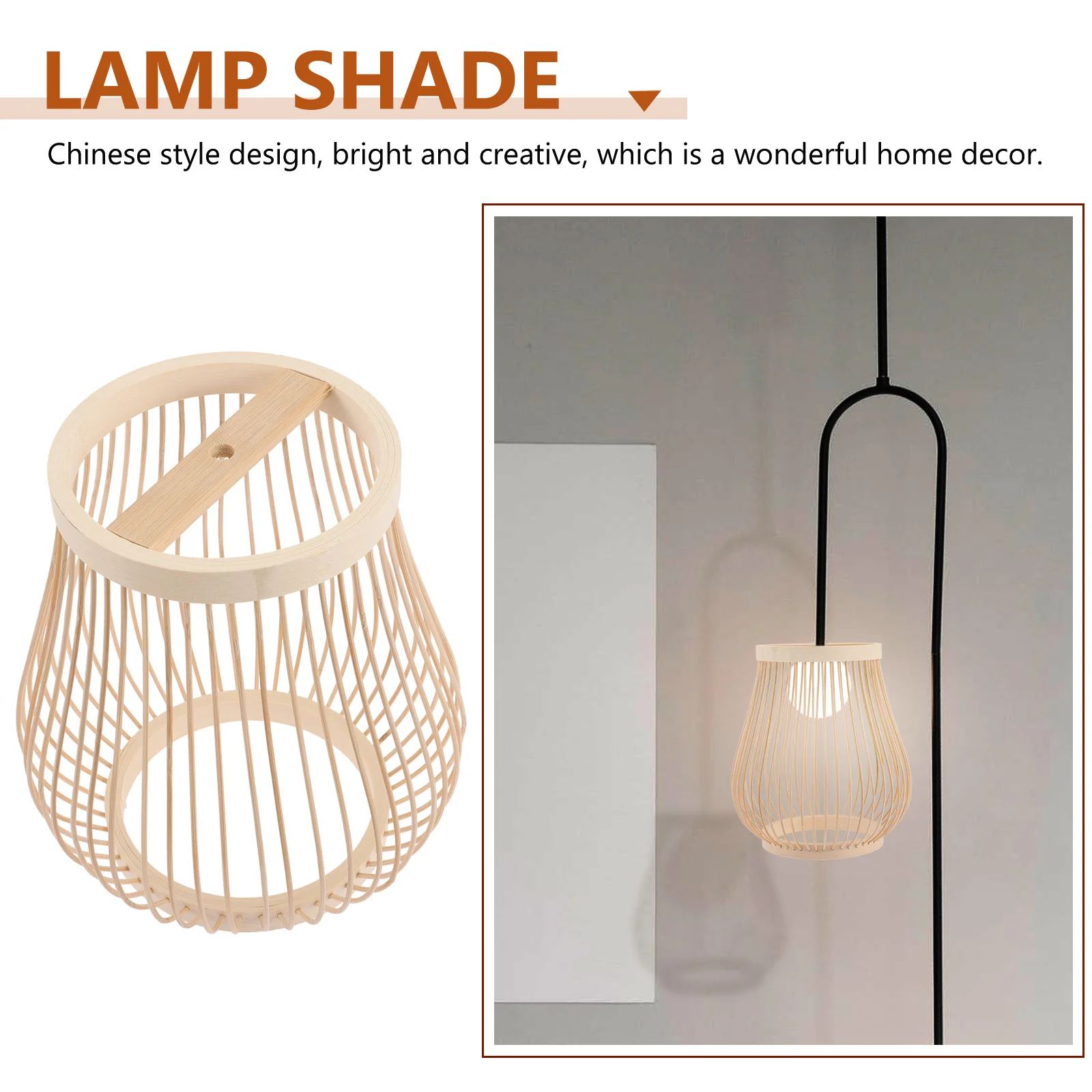 

Bamboo Lamp Shade Cover Chinese Style Pendant Light Cover for Home Bar Hotel Decor Exquisite Craft Lamp Shade Light Accessory