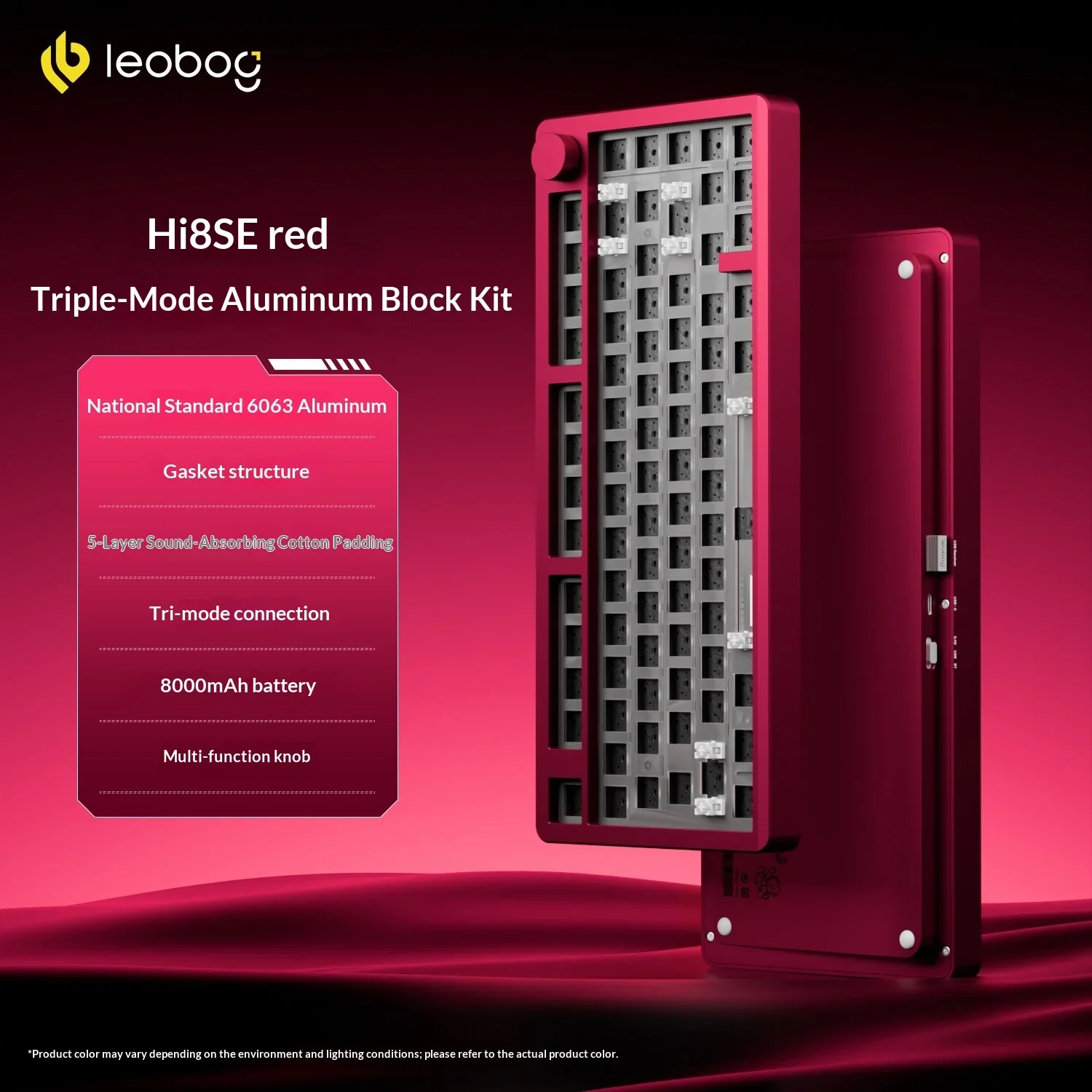 Leobog Hi8SE Mechanical Keyboard Kit Three Mode Wireless Gasket Keyboards CNC Aluminium Alloy Hot Swap Gamer PC Accessories Gift