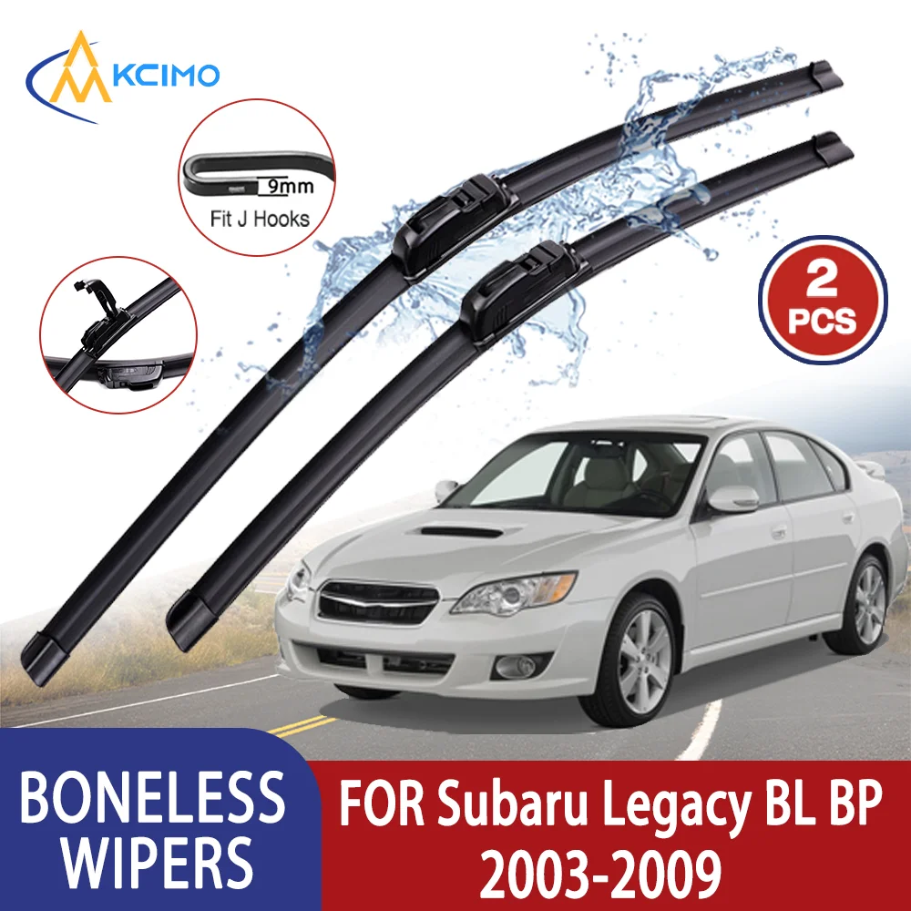 Kcimo Premium عالي الجودة لسوبارو ليجاسي BL BP 	 2003-2009 ممسحة سيارة مطاطية ناعمة بدون عظم - HD هادئة ومتينة 24 بوصة + 19 بوصة