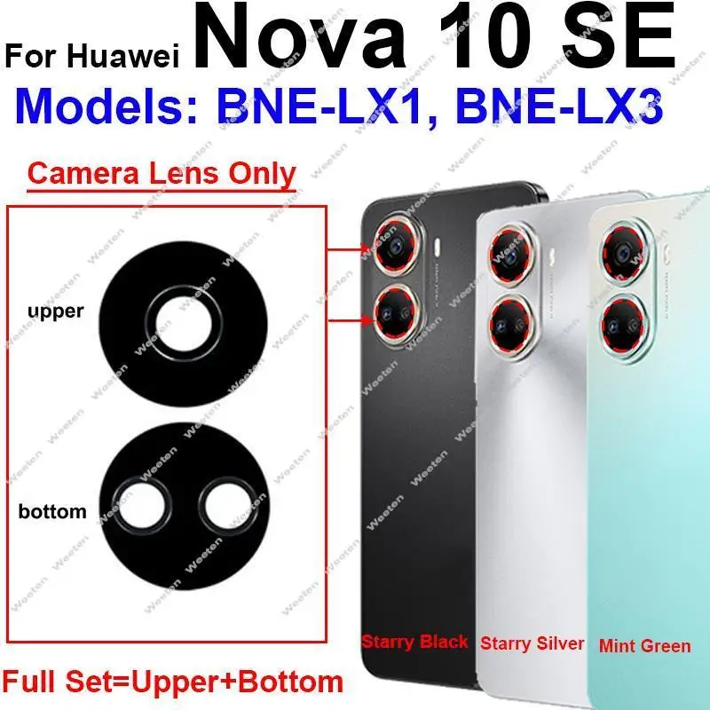 Back Camera Glass Lens For Huawei Nova 10 10 Pro 10Se Rear Camera Lens Glass with Adhensive Sticker Replacement Parts