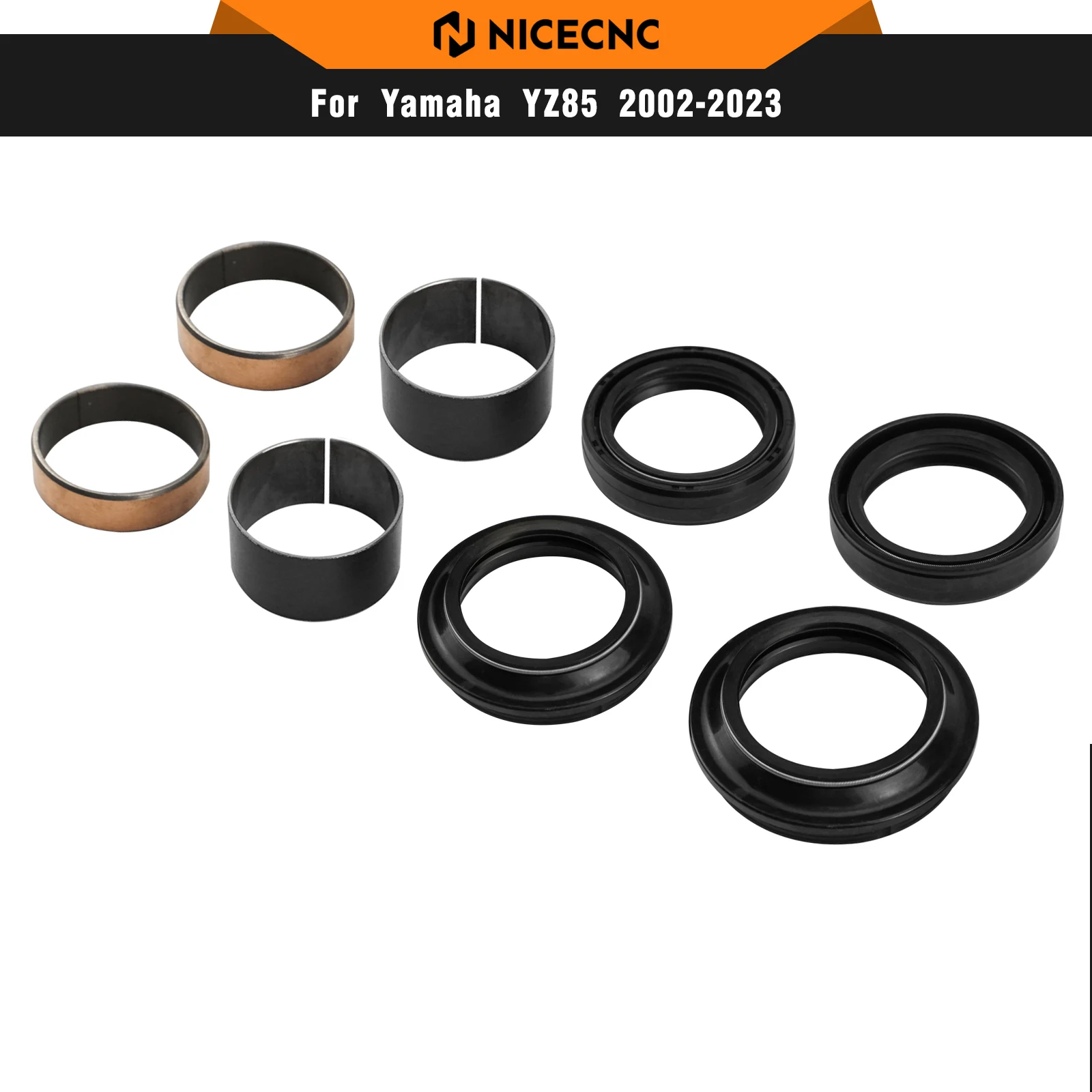 

NICECNC For Yamaha YZ85 YZ 85 2002-2023 Fork Oil Seals Fork Slider Bushings For Yamaha YZ65 YZ 65 2018-2023 YZ80 YZ 80 1997-2001
