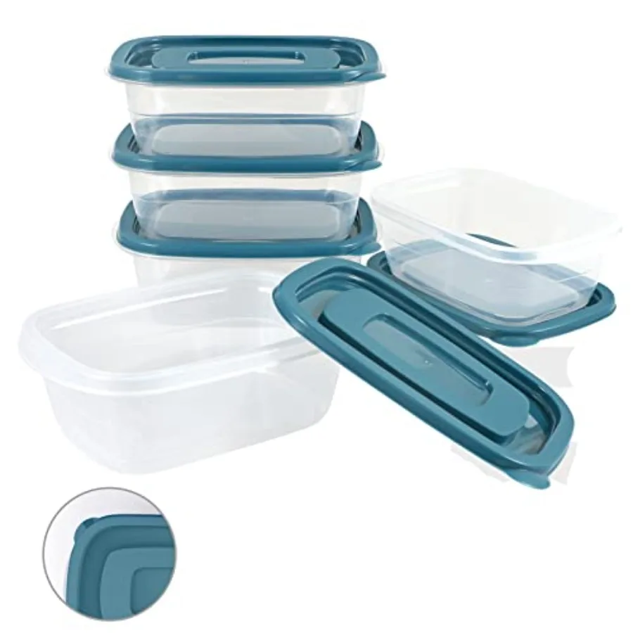 

5PCS Small Food Storage Containers, Freezer Microwave safe, Food Container Sets, BPA Free Plastic Meal Prep Containers and Kitc