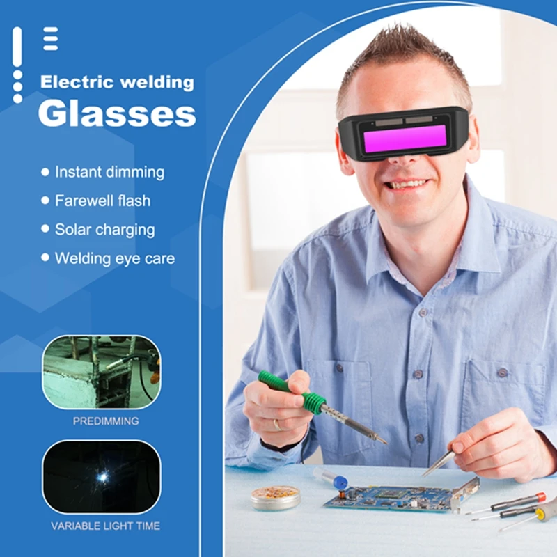 Automatic Photoelectric Welding Glasses Solar Powered Auto Darkening Welding Mask Helmet Eye Goggle Welding Glass