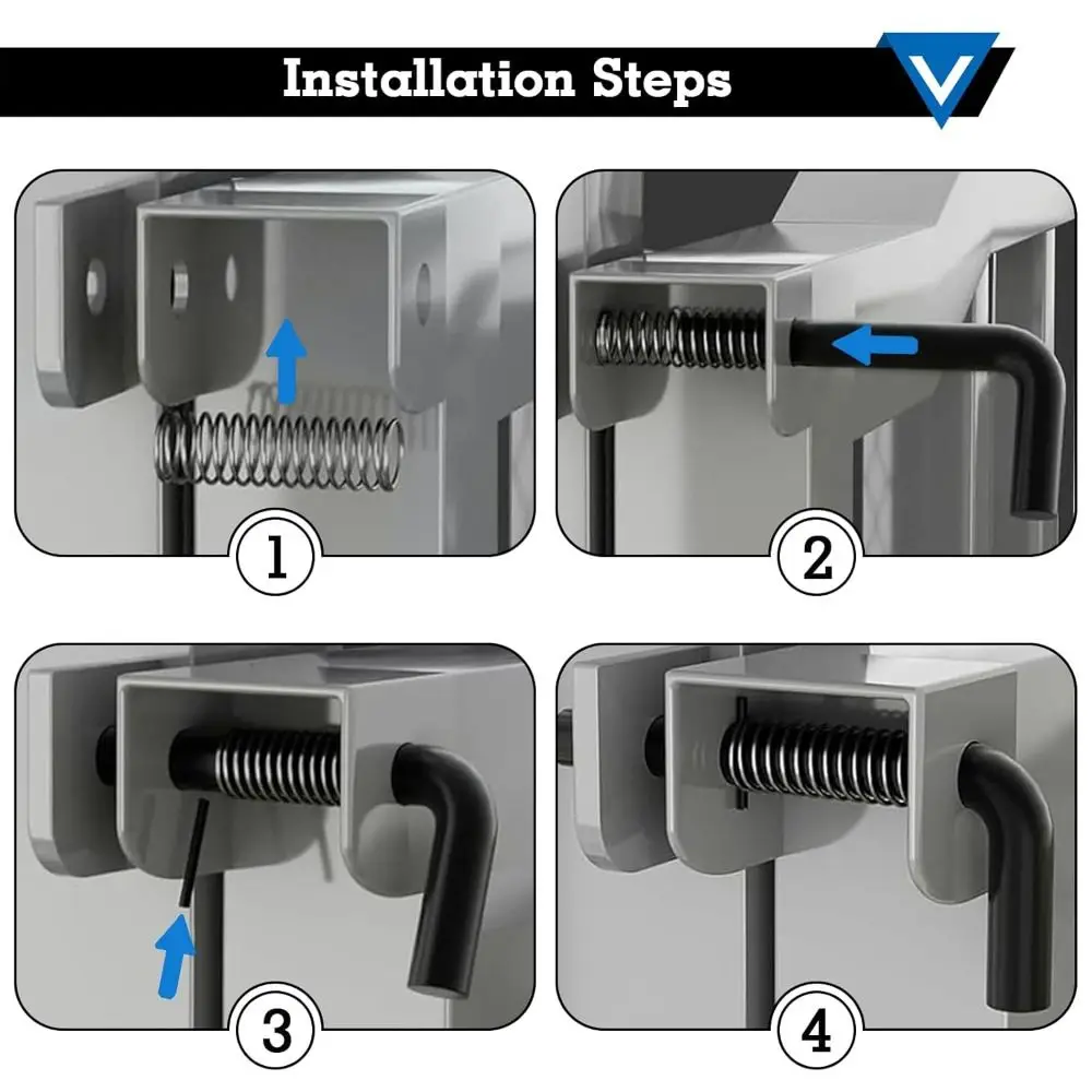 

Steel Trailer Gate Pin Multi-functional Anti Rust Trailer Gate Latch 819T Heavy Duty Spring Latch Kit Trailer Accessories