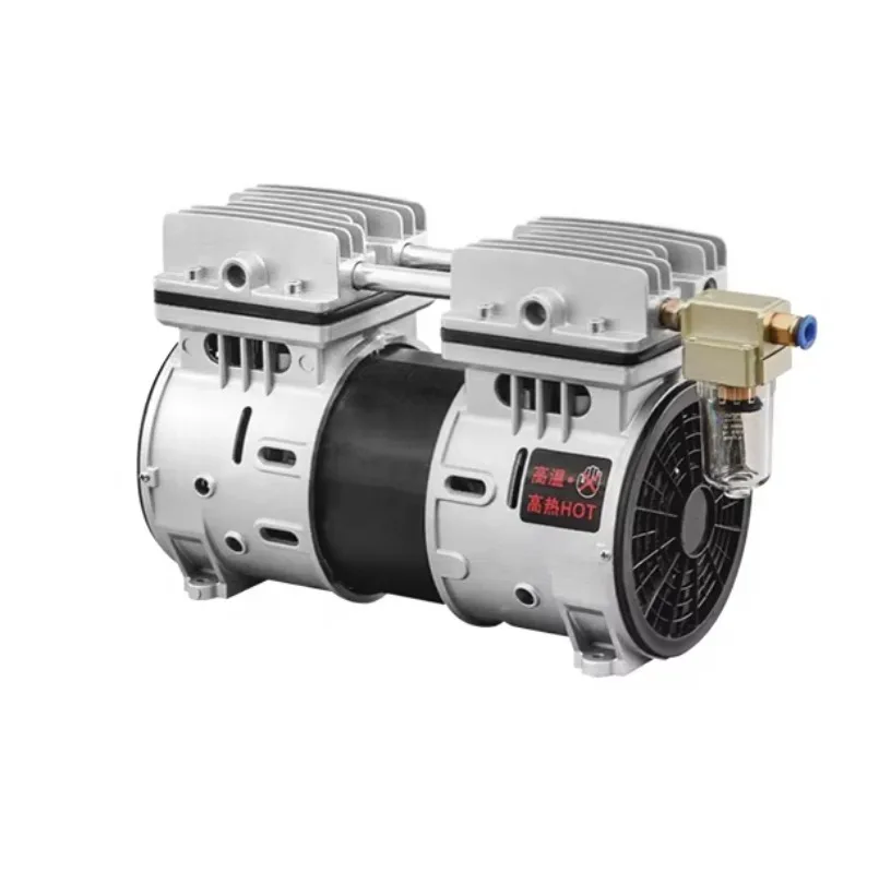 High Pressure AC Air Pump Double Piston Oil Free Vacuum Pump with Motor Air Compressor Pump Head